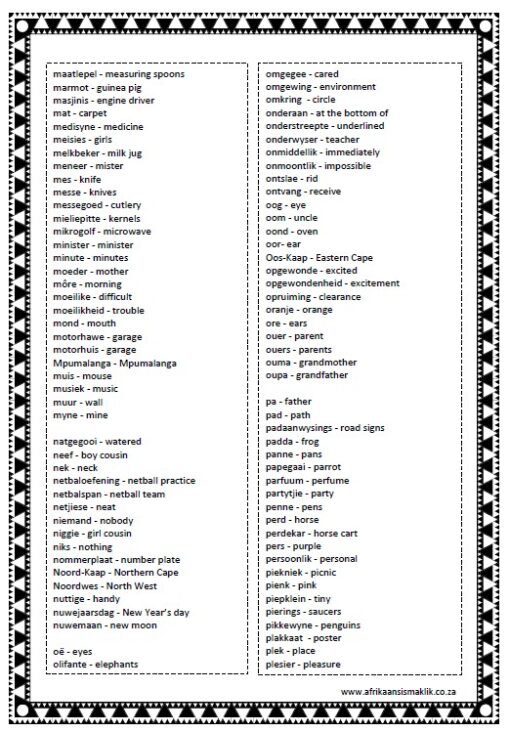 Graad 3 - PDF - Spelling Boek 2025 - Afrikaans met Engels betekenis - Image 4