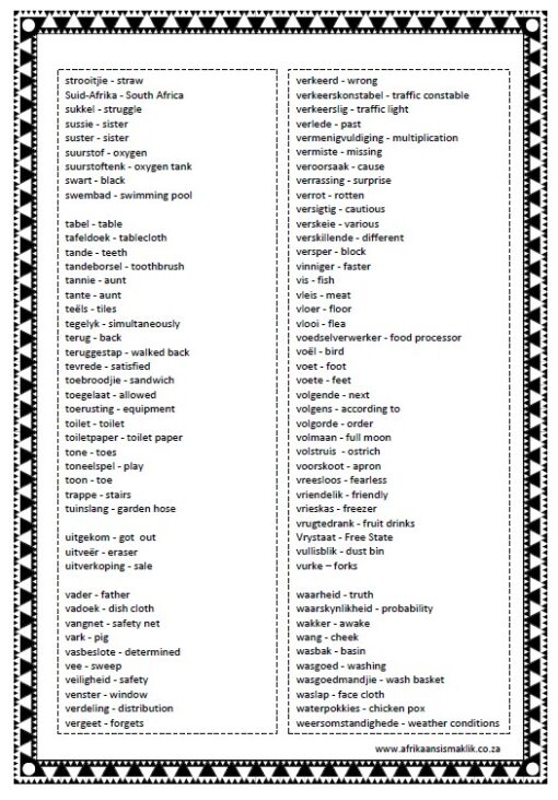 Graad 3 - PDF - Spelling Boek 2025 - Afrikaans met Engels betekenis - Image 6