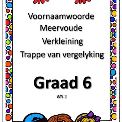 Graad 5, 6, 7 - PDF Voornaamwoorde, Meervoude, Verkleining, Trappe van Vergelyking