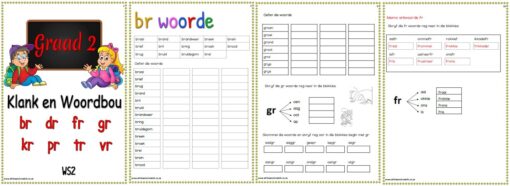 GRAAD 2-5 – Klank en Woordbou br, dr, fr, gr, kr, pr, tr, vr – (22 PAGES) / AFRIKAANS FAL/EAT! - Image 2