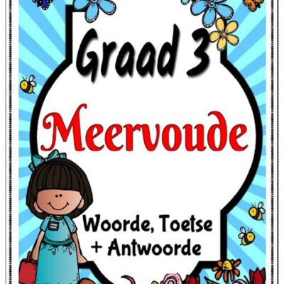 Graad 3-4 Meervoude Woorde, Oefening, Toets en Antwoorde