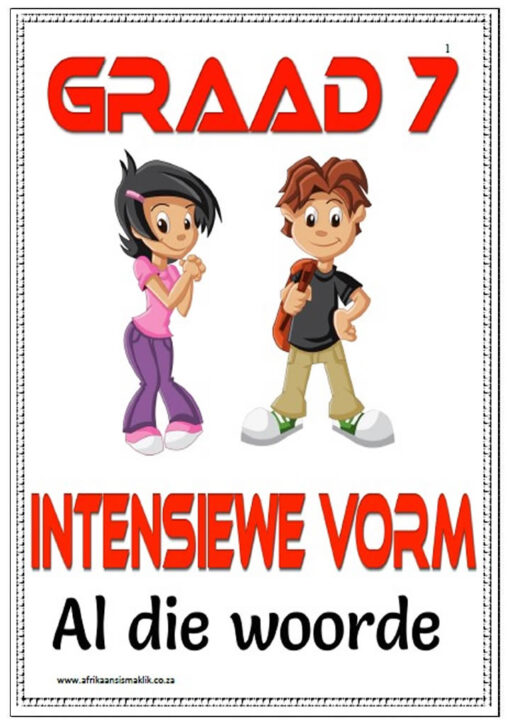 Graad 7 Intensiewe Vorm - 250 + Woorde, Dood, Nat, Bloed, Wit Ensv. (9 blaaie)