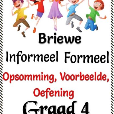 Graad 4 Briewe – Informeel, Formeel, Voorbeeld, Oefen Toets, Punte Toekenning