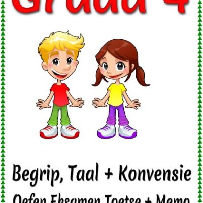 Graad 4 - PDF - Begrip Taal Konvensie Oefen Eksamen Die skatkis & 6 Toetse + Memo