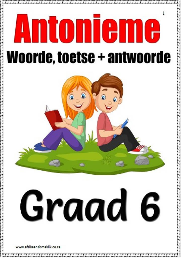 Graad 6 Antonieme Woorde Toetse en Memo ft pg Graad 7 Antonieme Woorde Voorbeeld Toetse en Memo