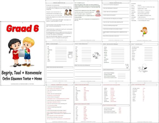 Graad 6 PDF – Begrip, Taal, Konvensie Oefen Eksamen 2, Toetse + Memo ...