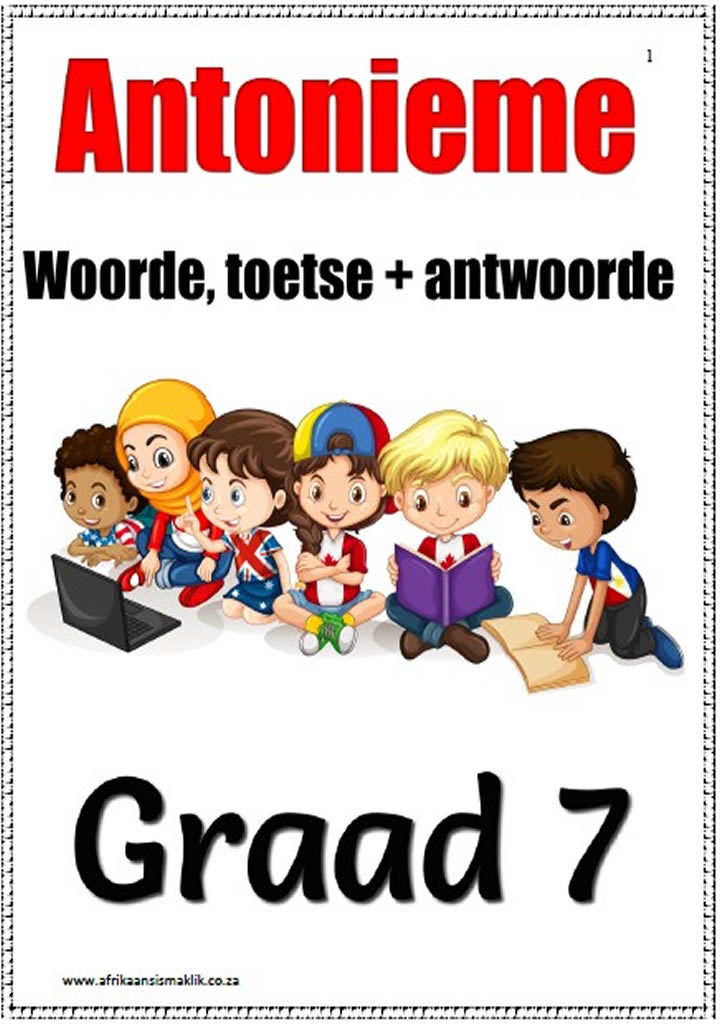 Graad 7 Antonieme Woorde Voorbeeld Toetse en Memo