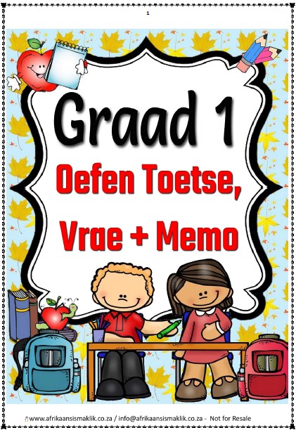 Graad 1 - PDF - Toetse, Vrae en Memo