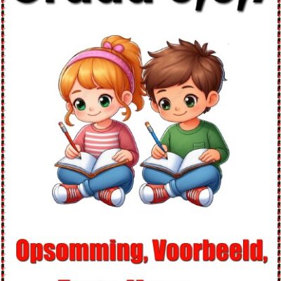 Graad 5,6,7 - PDF - Alles oor Opsommings, Voorbeeld, Toets + Memo