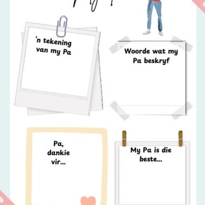 Vadersdag - My Pa - Werkskaart Kaartjies Verniet