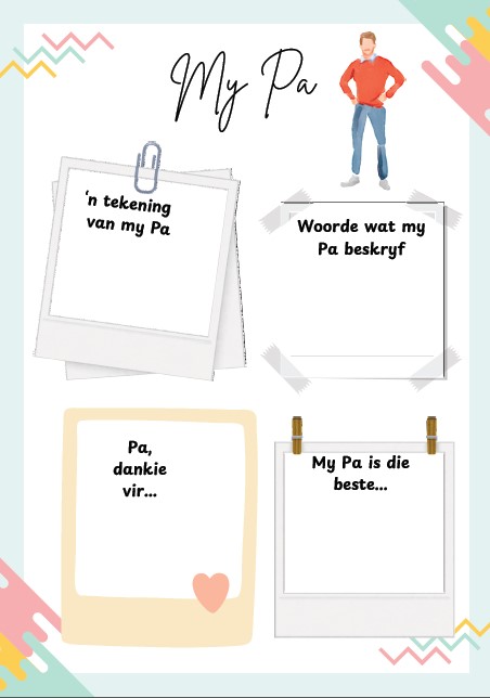 Vadersdag - My Pa - Werkskaart Kaartjies Verniet