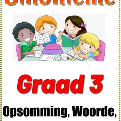 Graad 3 Sinonieme/Synonyms (6 Blaaie), Woorde, 1 Toets, memo antwoorde