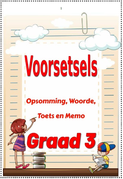 Graad 3 PDF Voorsetsels Opsomming Woorde Toets en Memo