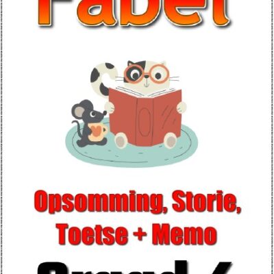 Graad 4 - PDF - Fabel - Die Skilpad en die Haas + Storie + Vrae + Memo + Skryfwerk + Rubriek