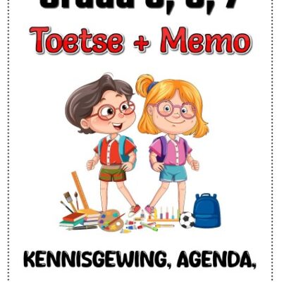 Graad 5 6 7 Toetse oor Notule Agenda Vergardering Kennisgewing + Memo