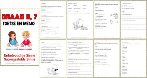 Graad 6,7 Enkelvoudige Sinne + Saamgestelde Sinne + Toetse + Memo