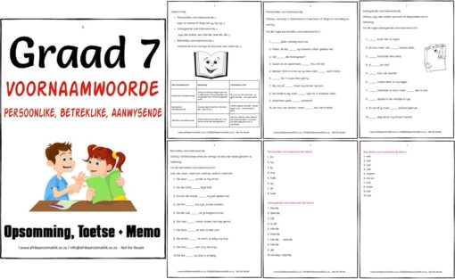 Graad 7 Persoonlike, Betreklike, Aanwysende Voornaamwoorde
